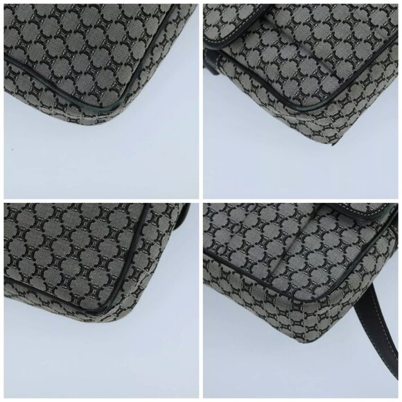 CELINE Macadam Canvas Shoulder Bag Gray Auth - Picture 14 of 15